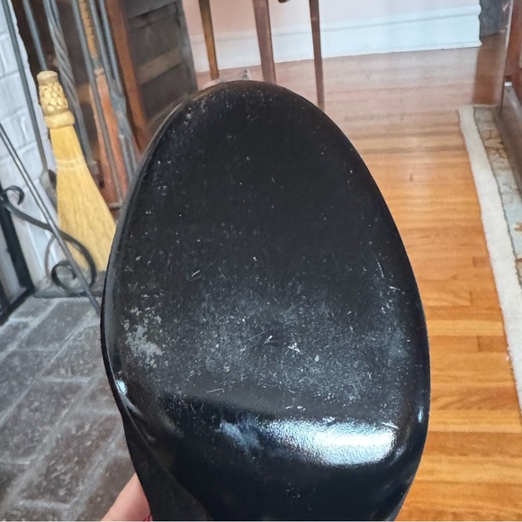 Chanel Black Suede with silver patterned heel pumps - Picture 8 of 8